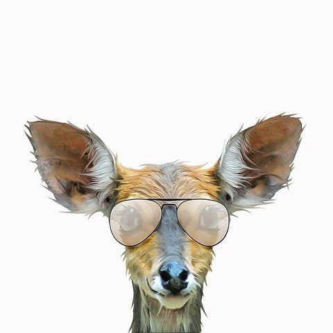 Daring DeerÂ  Black Modern Wood Framed Art Print by Curinga, Kim