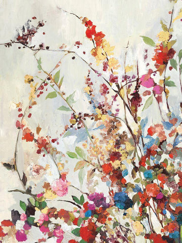 Early Bloom II White Modern Wood Framed Art Print with Double Matting by Ella K