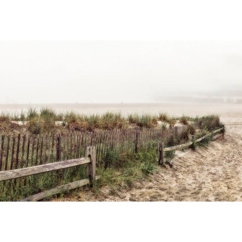 Atlantic City Beach I White Modern Wood Framed Art Print by Kearney, Franklin J.