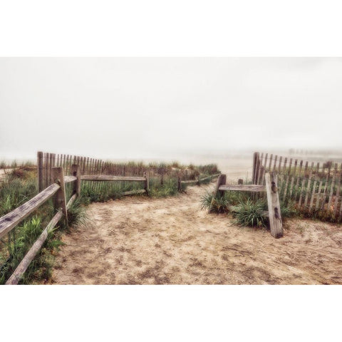 Atlantic City Beach II  Black Modern Wood Framed Art Print with Double Matting by Kearney, Franklin J.
