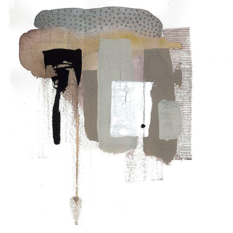 Dribble White Modern Wood Framed Art Print by Rupe, Kim