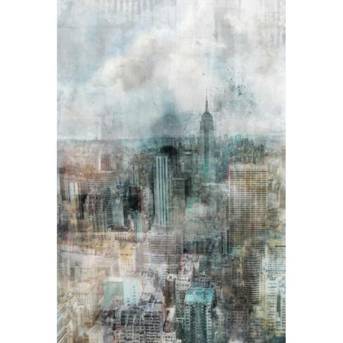 Peace Land II Black Modern Wood Framed Art Print with Double Matting by Roko, Ken