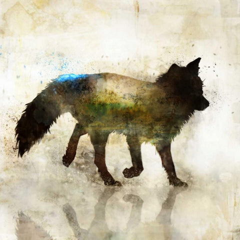 Fox Joy I White Modern Wood Framed Art Print by Roko, Ken