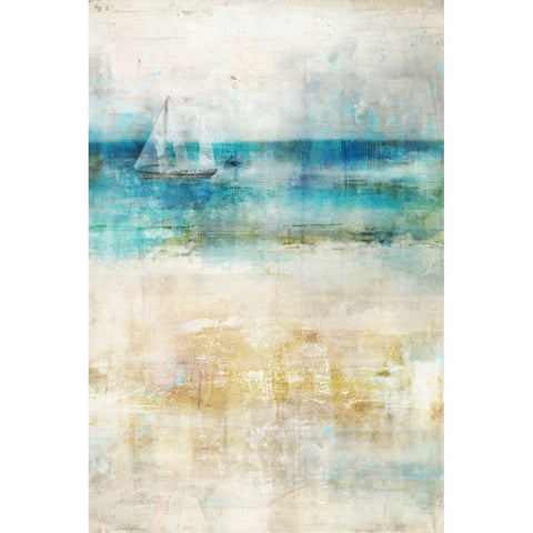 Ocean Blue I Gold Ornate Wood Framed Art Print with Double Matting by Roko, Ken