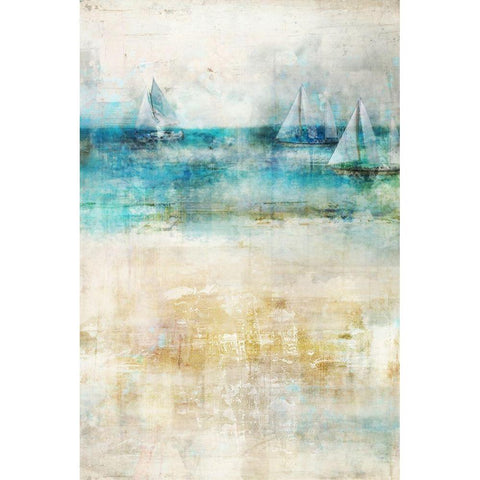Ocean Blue II Gold Ornate Wood Framed Art Print with Double Matting by Roko, Ken