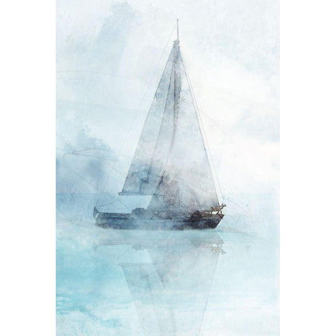 Sailing Boat I  Black Modern Wood Framed Art Print by Roko, Ken