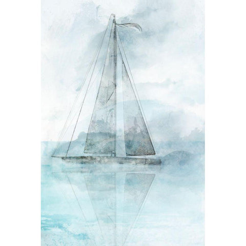 Sailing Boat II  White Modern Wood Framed Art Print by Roko, Ken