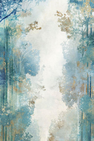 Bluegate IIÂ  White Modern Wood Framed Art Print with Double Matting by Roko, Ken