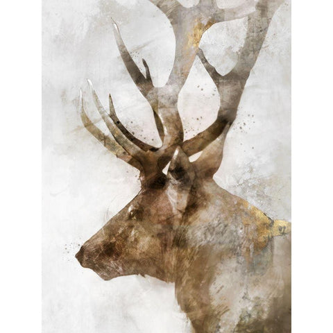 Stoic Elk White Modern Wood Framed Art Print by Roko, Ken