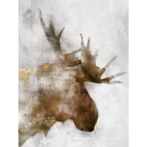 Bronze Wildlife White Modern Wood Framed Art Print by Roko, Ken