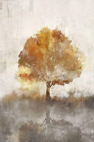 Auburn Breeze I  White Modern Wood Framed Art Print with Double Matting by Roko, Ken