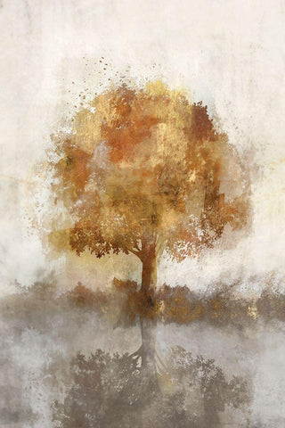 Auburn Breeze II White Modern Wood Framed Art Print with Double Matting by Roko, Ken