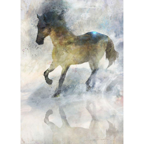 Gentle Walk II Black Modern Wood Framed Art Print with Double Matting by Roko, Ken