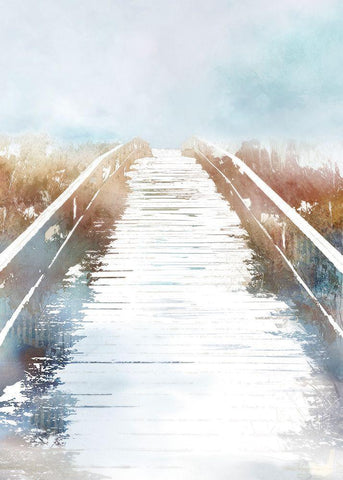 Unbridled Path I  White Modern Wood Framed Art Print with Double Matting by Roko, Ken