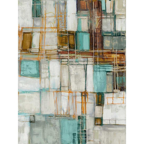 Midnight Waltz II White Modern Wood Framed Art Print by Mirabelli, Lori
