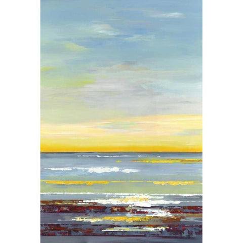 Gold Horizon Gold Ornate Wood Framed Art Print with Double Matting by Lera