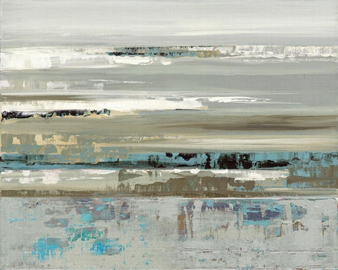 Eternal Horizon II White Modern Wood Framed Art Print with Double Matting by Mravyan, Valeria