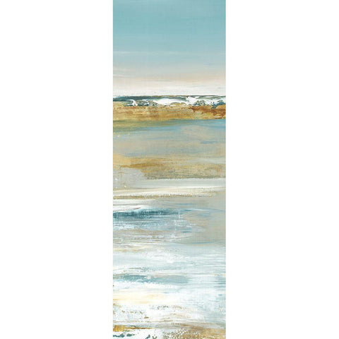 Blue Horizon III Gold Ornate Wood Framed Art Print with Double Matting by Lera
