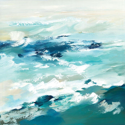 Ripple in the Sea I White Modern Wood Framed Art Print by Mravyan, Valeria