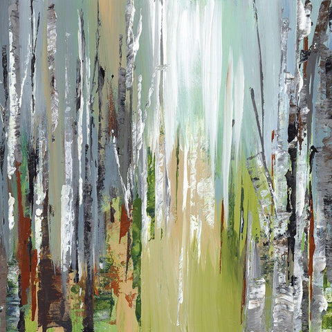 Woodland Pathway I White Modern Wood Framed Art Print by Mravyan, Valeria