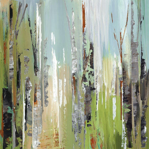 Woodland Pathway II White Modern Wood Framed Art Print by Mravyan, Valeria