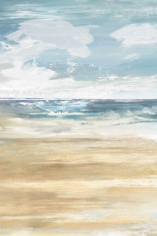 Beach Stop II  White Modern Wood Framed Art Print with Double Matting by Lera