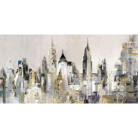 New York, New York  Black Modern Wood Framed Art Print with Double Matting by Mravyan, Valeria