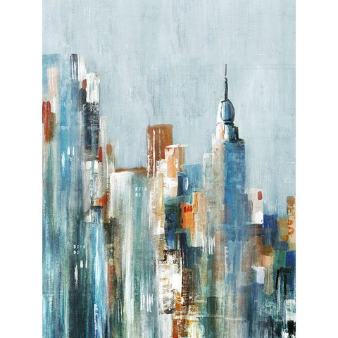 Channel IIIÂ  Black Modern Wood Framed Art Print with Double Matting by LeraÂ 