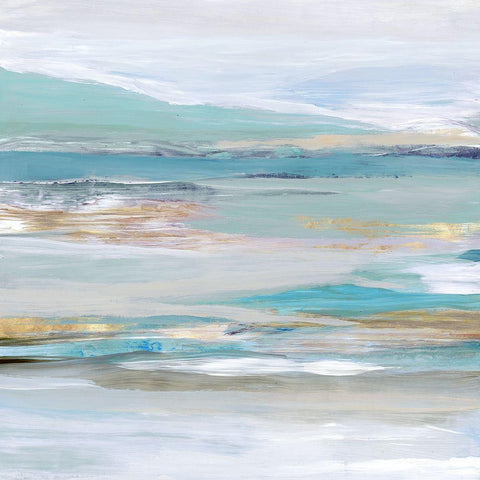 Tidal Flow I  White Modern Wood Framed Art Print with Double Matting by Lera