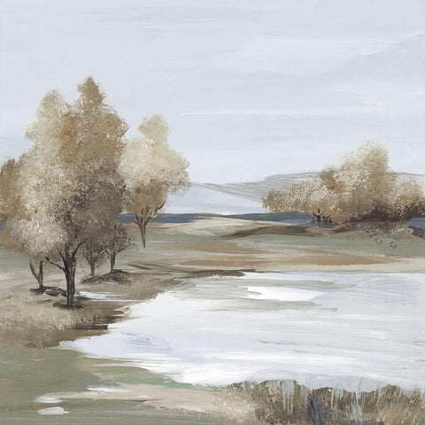 Quiet Serenity  White Modern Wood Framed Art Print by Lera