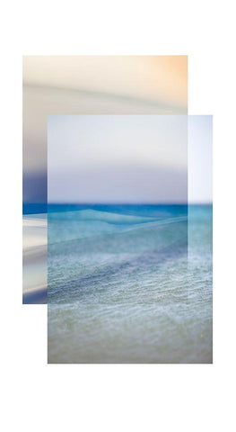 Beach Contrast Black Ornate Wood Framed Art Print with Double Matting by Delva, Florence