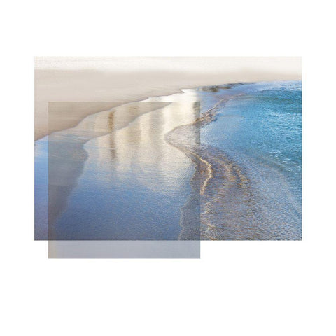 Water Overlap Gold Ornate Wood Framed Art Print with Double Matting by Delva, Florence