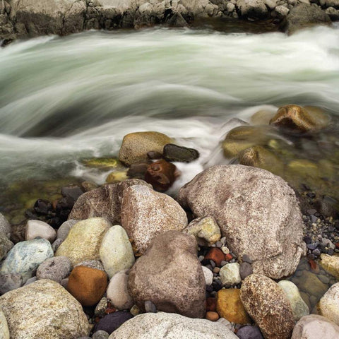 Rushing By White Modern Wood Framed Art Print by Levit, Keith