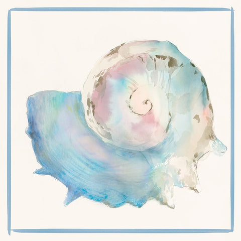 Seashell Serenade II Black Modern Wood Framed Art Print by Lily K