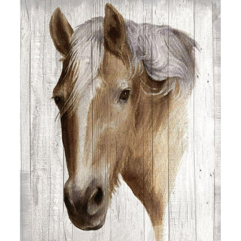 Chestnut Mare II Gold Ornate Wood Framed Art Print with Double Matting by May, Maya