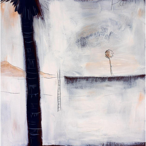 The Last Palm White Modern Wood Framed Art Print by Pulliam, Mark