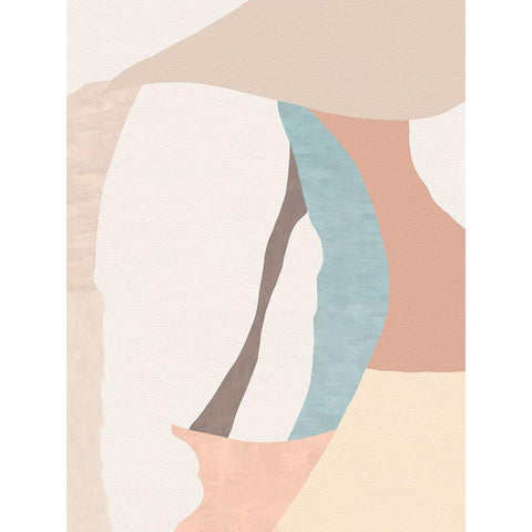 Pastel Black Modern Wood Framed Art Print by Modi, Sakshi