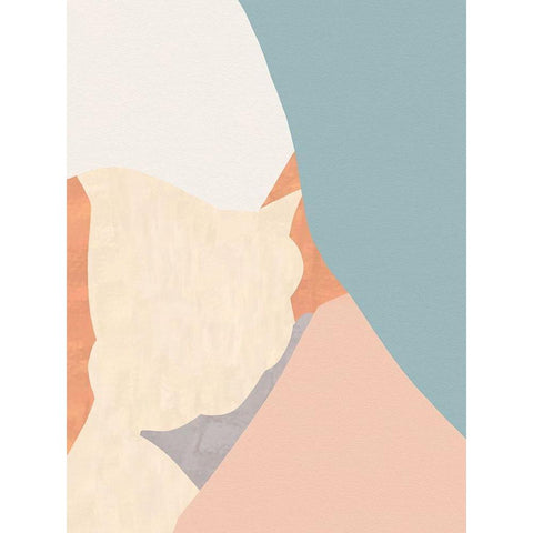 Wander White Modern Wood Framed Art Print by Modi, Sakshi
