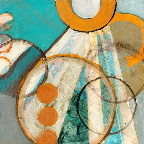 Contained Black Modern Wood Framed Art Print with Double Matting by van der Hart, Marjolyn