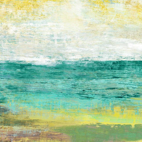 Ocean Light I Black Modern Wood Framed Art Print by Woods, Maya