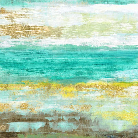 Ocean Light IV White Modern Wood Framed Art Print with Double Matting by Woods, Maya