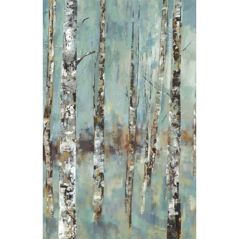 Winter Birch IV Black Modern Wood Framed Art Print by Woods, Maya