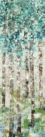 Foliage I Black Ornate Wood Framed Art Print with Double Matting by Woods, Maya