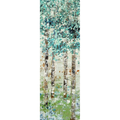 Foliage II Black Modern Wood Framed Art Print with Double Matting by Woods, Maya