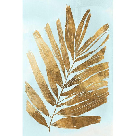 Golden Fern I Gold Ornate Wood Framed Art Print with Double Matting by Woods, Maya