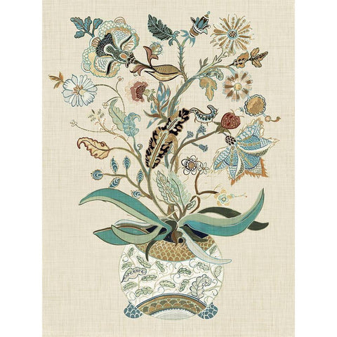 Fleur I White Modern Wood Framed Art Print by Woods, Maya