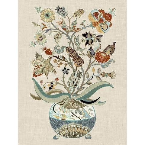 Fleur II White Modern Wood Framed Art Print by Woods, Maya