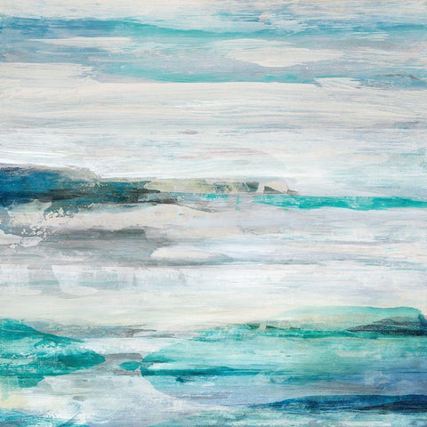 Sea Foam II Black Modern Wood Framed Art Print by Woods, Maya