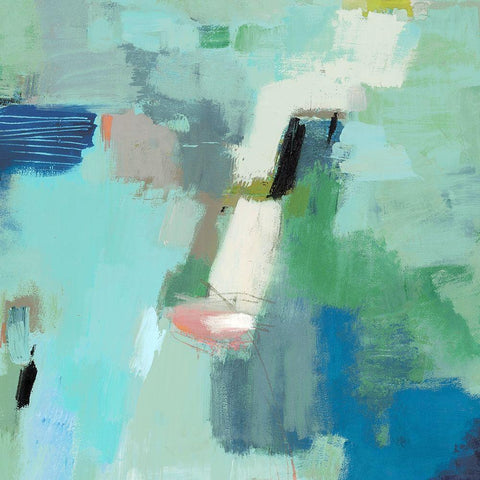 Cerulean I  Black Modern Wood Framed Art Print by Woods, Maya