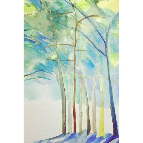 Majestic Woodland I  Black Modern Wood Framed Art Print by Woods, Maya